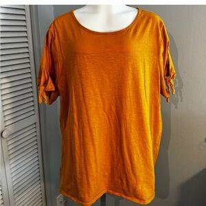 LOFT Orange Boxy Short Sleeve T-Shirt